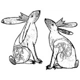 Crafty Individuals Crowned Bunnies Unmounted Rubber Stamps (CI-372) (OUTLET)