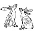 Crowned Bunnies Unmounted Rubber Stamps (CI-372) (OUTLET)