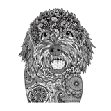 Crafty Individuals Happy Cockapoo Unmounted Rubber Stamps (CI-596) (OUTLET)