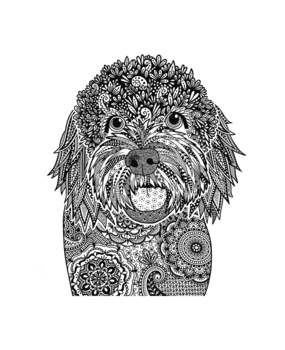 Crafty Individuals Happy Cockapoo Unmounted Rubber Stamps (CI-596) (OUTLET)