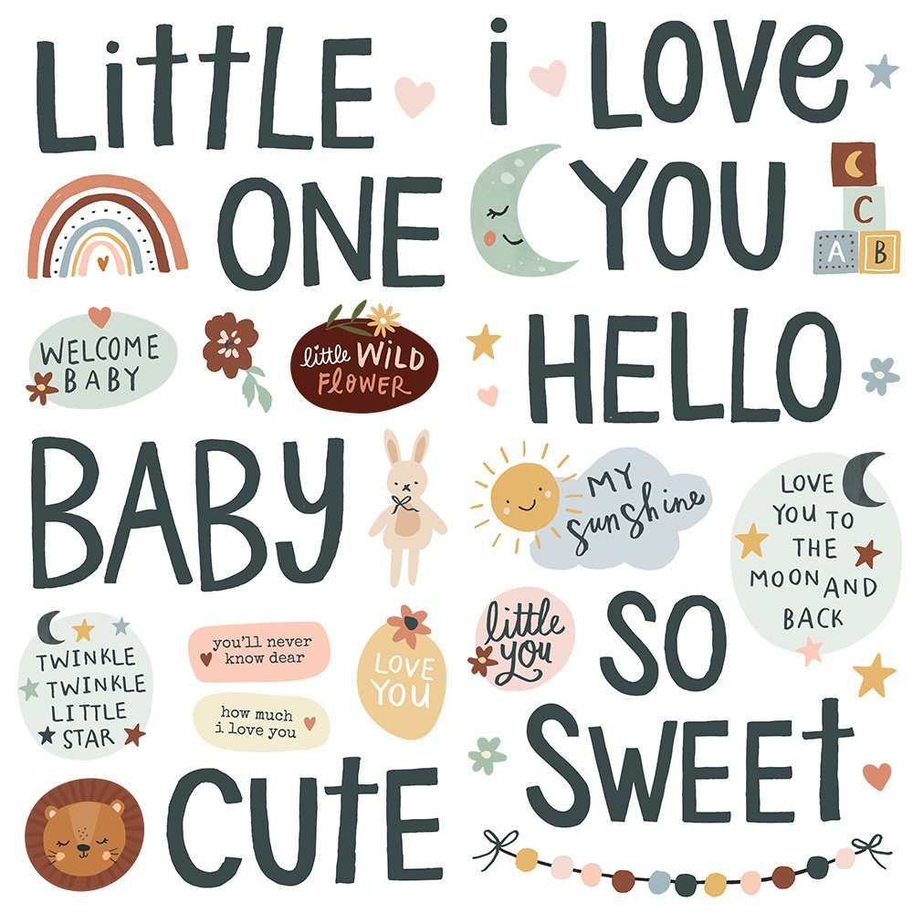 Simple Stories Boho Baby Foam Stickers (17522) (DISCONTINUED)