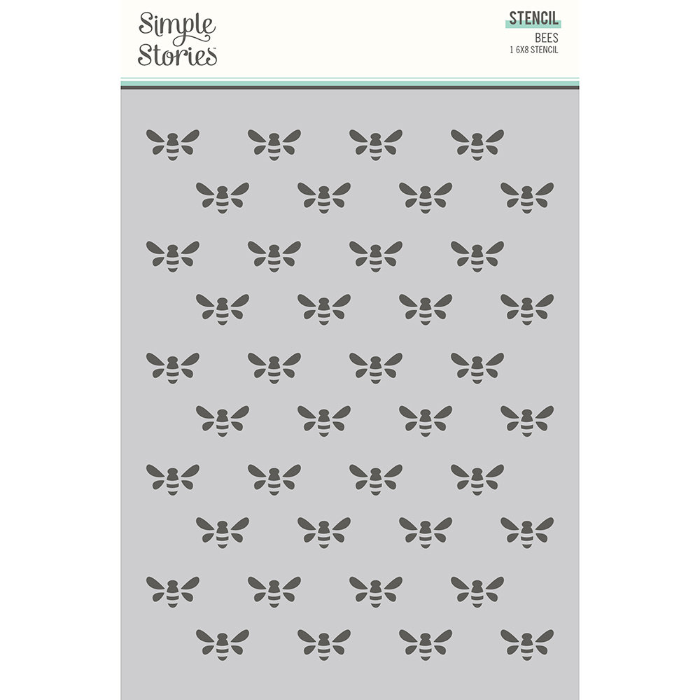 Simple Stories Full Bloom Stencil Bees (17026) (DISCONTINUED)