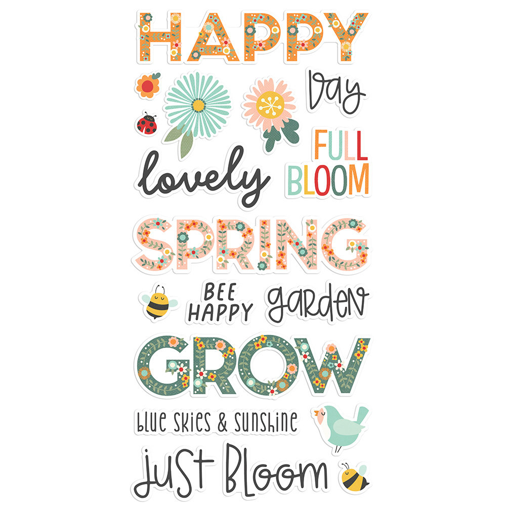 Simple Stories Full Bloom Foam Stickers (17021) (OUTLET)