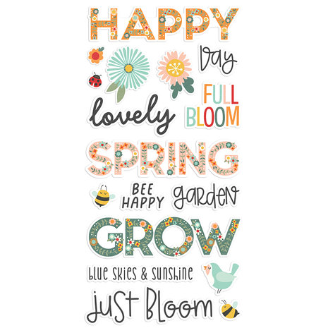 Simple Stories Full Bloom Foam Stickers (17021) (OUTLET)
