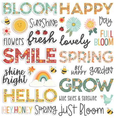 Simple Stories Full Bloom Foam Stickers (17021) (DISCONTINUED)