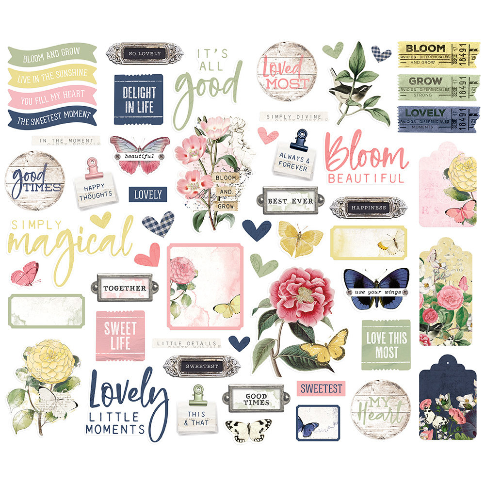 Simple Stories Simple Vintage Indigo Garden Bits & Pieces (17122) (DISCONTINUED)