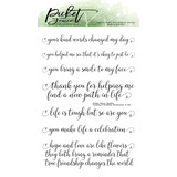 Picket Fence Studios Swanky Friendship Sentiments 4x6 Inch Clear Stamps (S-201) (OUTLET)