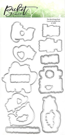Picket Fence Studios The Best Hugs Ever 4x8 Inch Dies (A-162D) (OUTLET)