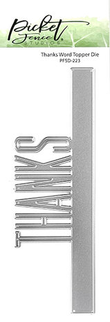 Picket Fence Studios Thanks Word 2x6 Inch Topper Dies (PFSD-223) (OUTLET) Picket Fence Studios Thanks Word 2x6 Inch Topper Dies (PFSD-223) (OUTLET)