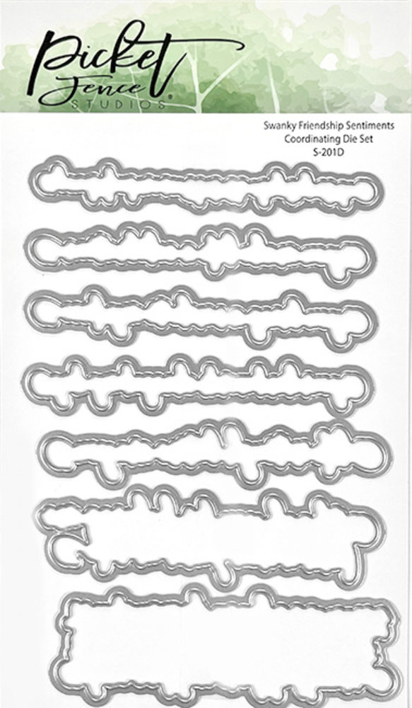 Picket Fence Studios Swanky Friendship Sentiments 4x6 Inch Dies (S-201D) (OUTLET)