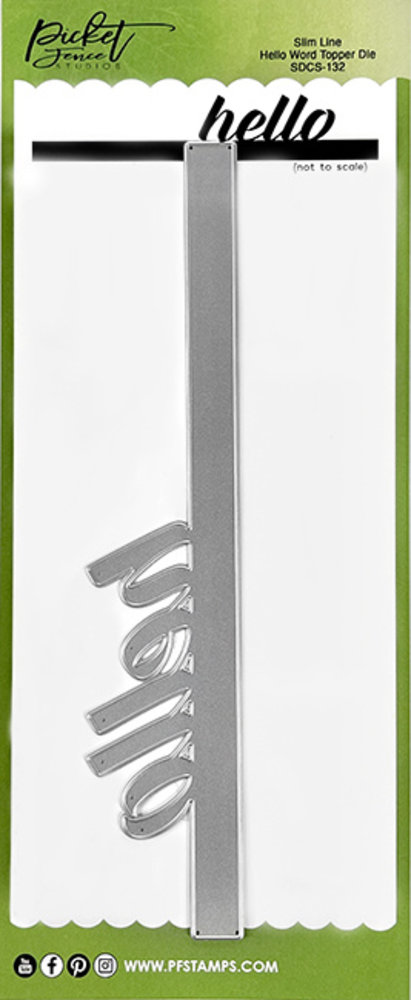 Picket Fence Studios Slim Line Hello Word 4x10 Inch Topper Dies (SDCS-132) (OUTLET) Picket Fence Studios Slim Line Hello Word 4x10 Inch Topper Dies (SDCS-132) (OUTLET)