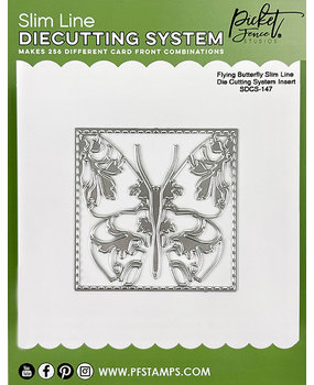 Picket Fence Studios Flying Butterfly Slim Line 4x4 Inch Die Cutting System Insert (SDCS-147) (OUTLET) Picket Fence Studios Flying Butterfly Slim Line 4x4 Inch Die Cutting System Insert (SDCS-147) (OUTLET)