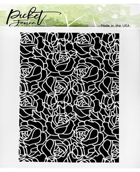 Picket Fence Studios Rose Lines 6x6 Inch Stencil (SC-298) (OUTLET) Picket Fence Studios Rose Lines 6x6 Inch Stencil (SC-298) (OUTLET)