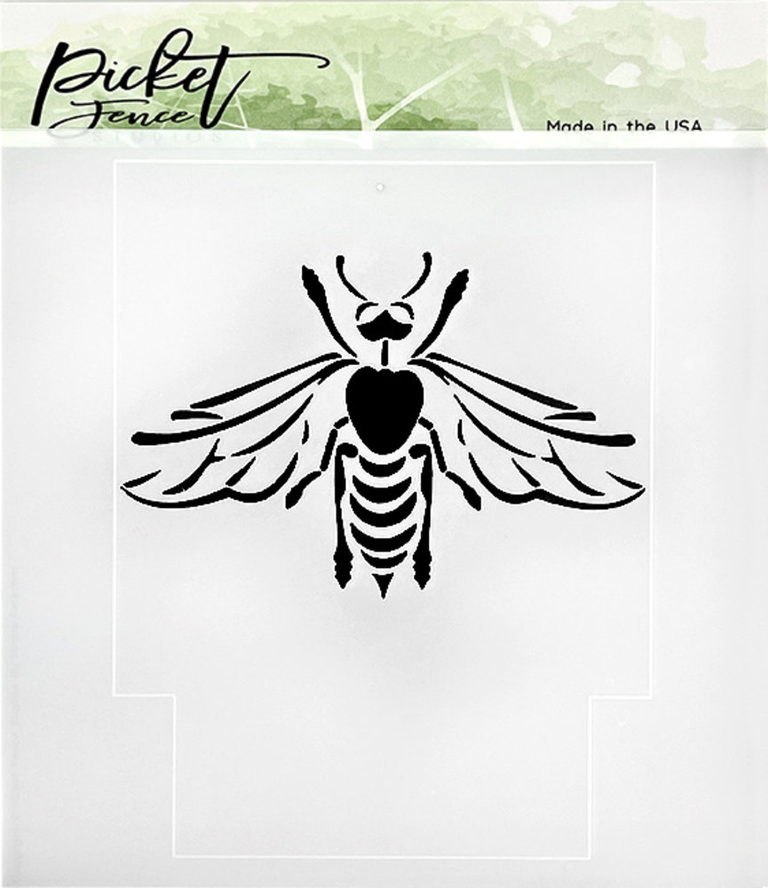 Picket Fence Studios Bee Happy 6x6 Inch Stencil (SC-280) (OUTLET) Picket Fence Studios Bee Happy 6x6 Inch Stencil (SC-280) (OUTLET)