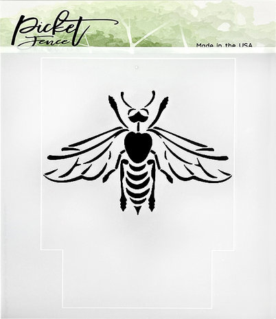 Picket Fence Studios Bee Happy 6x6 Inch Stencil (SC-280) (OUTLET) Picket Fence Studios Bee Happy 6x6 Inch Stencil (SC-280) (OUTLET)