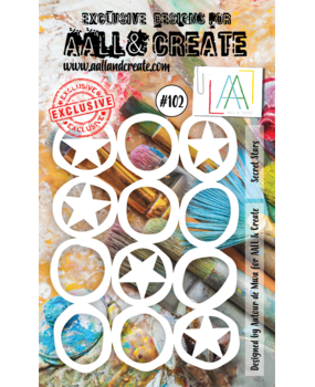 Aall and Create Stencil A6 Secret Stars (AALL-PC-102) (DISCONTINUED)