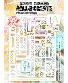 Aall and Create Stencil A4 Tribal Lines (AALL-PC-048) (DISCONTINUED)