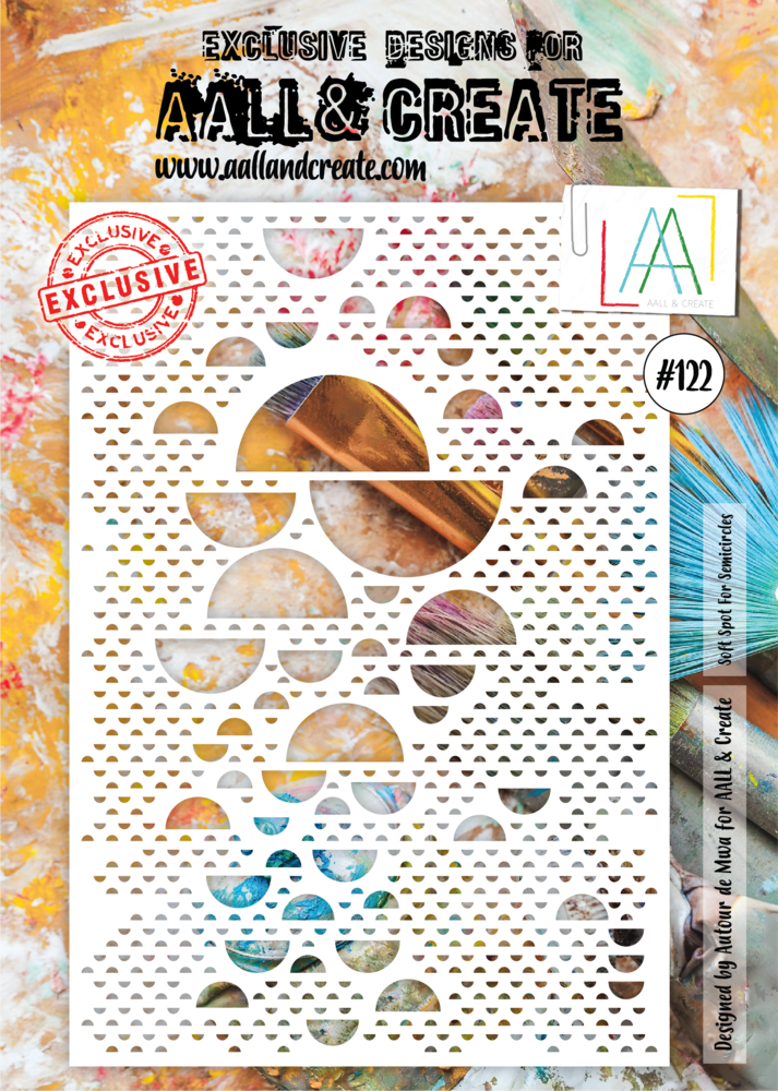 Aall and Create Stencil A4 Soft Spot For Semicircles (AALL-PC-122) (DISCONTINUED) Aall and Create Stencil A4 Soft Spot For Semicircles (AALL-PC-122) (DISCONTINUED)