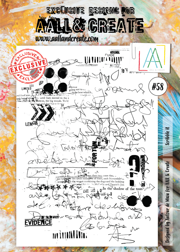 Aall and Create Stamp Set A4 Scribble It (AALL-TP-058) (DISCONTINUED) Aall and Create Stamp Set A4 Scribble It (AALL-TP-058) (DISCONTINUED)