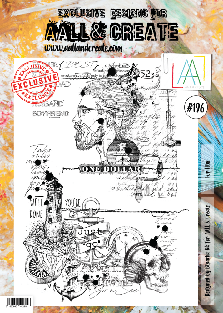 Aall and Create Stamp Set A4 For Him (AALL-TP-196) (DISCONTINUED) Aall and Create Stamp Set A4 For Him (AALL-TP-196) (DISCONTINUED)