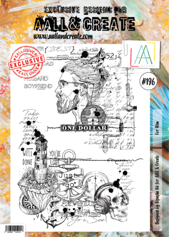 Aall and Create Stamp Set A4 For Him (AALL-TP-196) (DISCONTINUED) Aall and Create Stamp Set A4 For Him (AALL-TP-196) (DISCONTINUED)