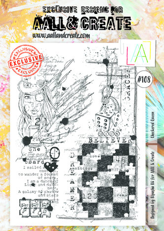 Aall and Create Stamp Set A4 Checkered Queen (AALL-TP-108) (DISCONTINUED) Aall and Create Stamp Set A4 Checkered Queen (AALL-TP-108) (DISCONTINUED)