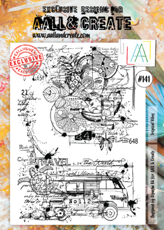 Aall and Create Stamp Set A4 Tropical Vibes (AALL-TP-141) (DISCONTINUED) Aall and Create Stamp Set A4 Tropical Vibes (AALL-TP-141) (DISCONTINUED)