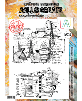 Aall and Create Stamp Set A4 Postbox & Phonelines (AALL-TP-228) (DISCONTINUED)