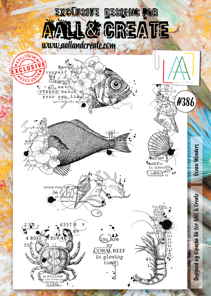 Aall and Create Stamp Set A4 Ocean Wonders (AALL-TP-386) (DISCONTINUED) Aall and Create Stamp Set A4 Ocean Wonders (AALL-TP-386) (DISCONTINUED)
