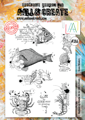 Aall and Create Stamp Set A4 Ocean Wonders (AALL-TP-386) (DISCONTINUED) Aall and Create Stamp Set A4 Ocean Wonders (AALL-TP-386) (DISCONTINUED)