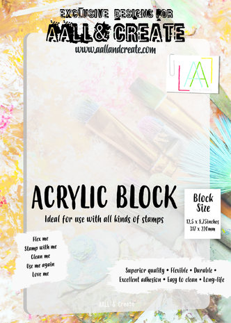 Aall and Create Acrylic Block A4 (AALL-AB-A4) (OUTLET)
