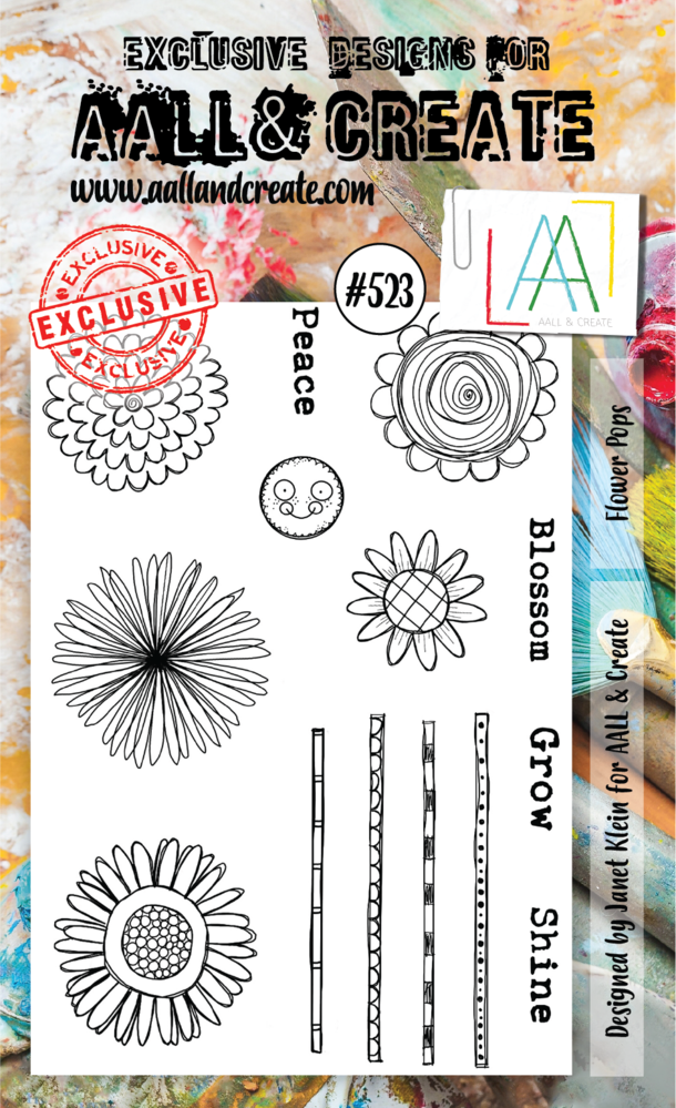Aall and Create Stamp Set A6 Flower Pops (AALL-TP-523) (DISCONTINUED) Aall and Create Stamp Set A6 Flower Pops (AALL-TP-523) (DISCONTINUED)
