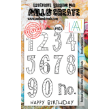 Aall and Create Stamp Set A6 Doodled Numbers (AALL-TP-405) (DISCONTINUED)