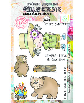 Aall and Create Stamp Set A6 Don't Feed The Bears (AALL-TP-654) (DISCONTINUED) Aall and Create Stamp Set A6 Don't Feed The Bears (AALL-TP-654) (DISCONTINUED)