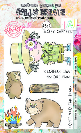 Aall and Create Stamp Set A6 Don't Feed The Bears (AALL-TP-654) (DISCONTINUED) Aall and Create Stamp Set A6 Don't Feed The Bears (AALL-TP-654) (DISCONTINUED)