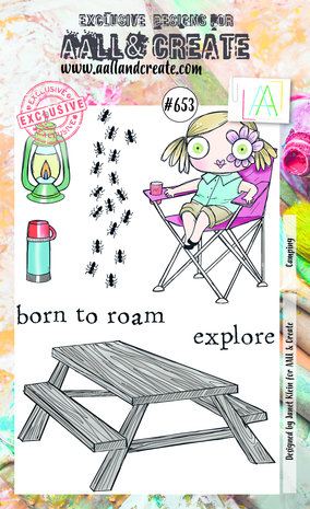 Aall and Create Stamp Set A6 Camping (AALL-TP-653) (DISCONTINUED) Aall and Create Stamp Set A6 Camping (AALL-TP-653) (DISCONTINUED)