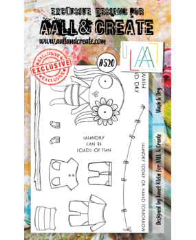 Aall and Create Stamp Set A6 Wash & Dry (AALL-TP-520) (DISCONTINUED)