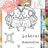 Aall and Create Stamp Set A6 Gemini (AALL-TP-582) (OUTLET)