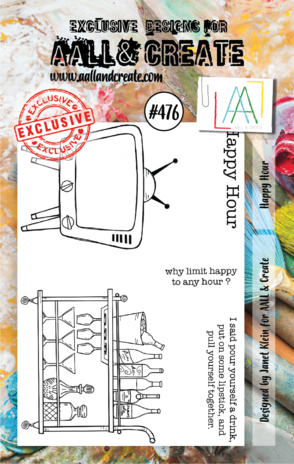 Aall and Create Stamp Set A7 Happy Hour (AALL-TP-476) (DISCONTINUED) Aall and Create Stamp Set A7 Happy Hour (AALL-TP-476) (DISCONTINUED)