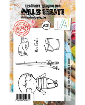 Aall and Create Stamp Set A7 Go Fish (AALL-TP-315) (OUTLET)