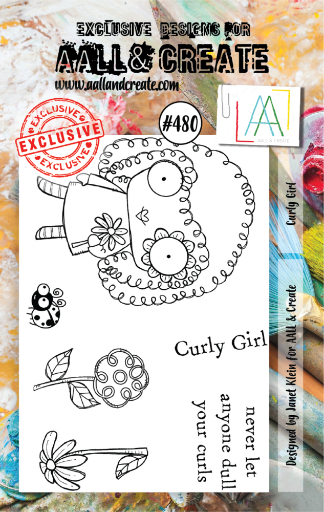 Aall and Create Stamp Set A7 Curly Girl (AALL-TP-480) (DISCONTINUED) Aall and Create Stamp Set A7 Curly Girl (AALL-TP-480) (DISCONTINUED)