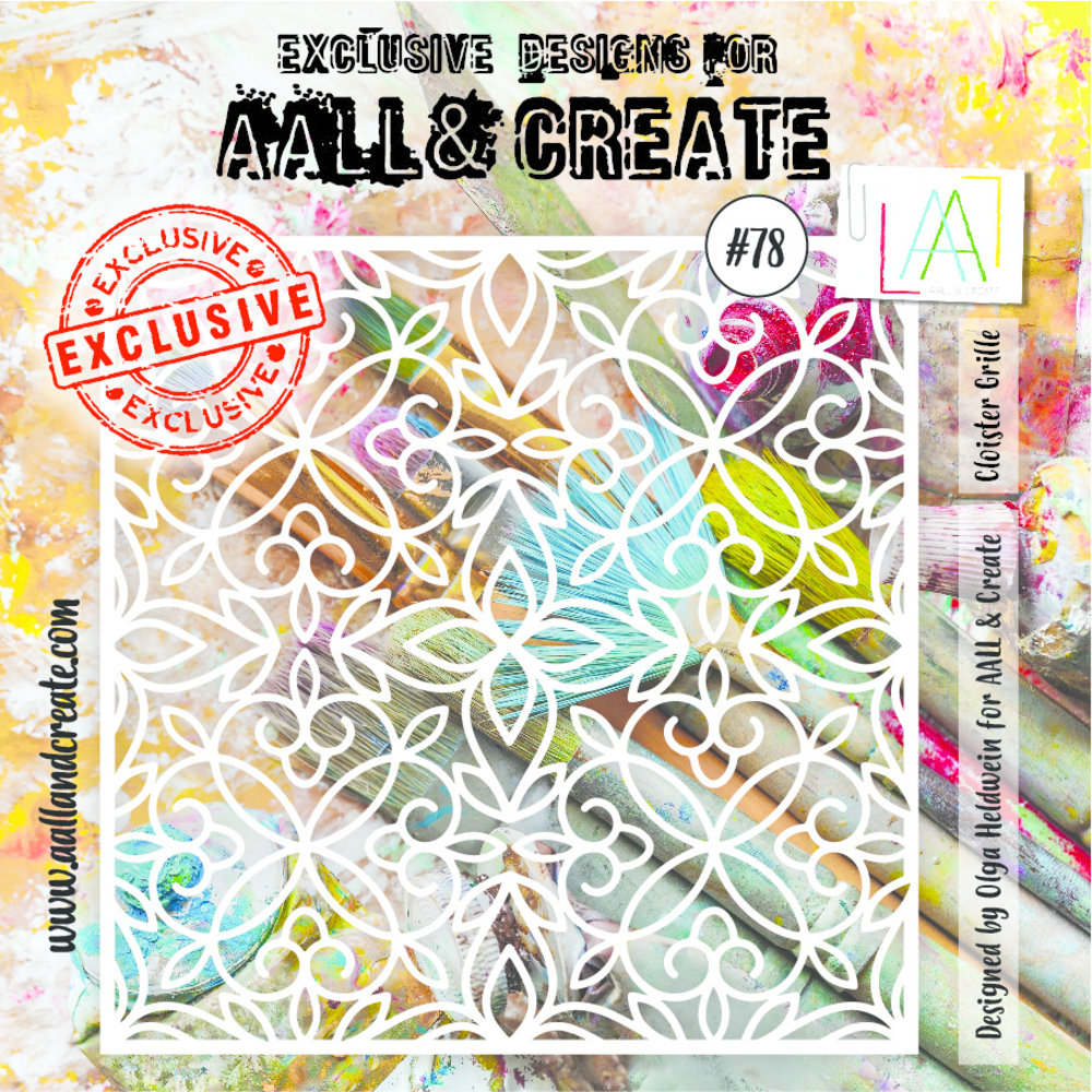 Aall and Create Stencil 6x6 Inch Cloister Grille (AALL-PC-078) (DISCONTINUED) Aall and Create Stencil 6x6 Inch Cloister Grille (AALL-PC-078) (DISCONTINUED)