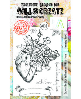 Aall and Create Stamp Set A6 Blooming Heart (AALL-TP-138) (DISCONTINUED)
