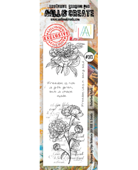 Aall and Create Stamp Set Border Unfurling Petals (AALL-TP-273) (DISCONTINUED)