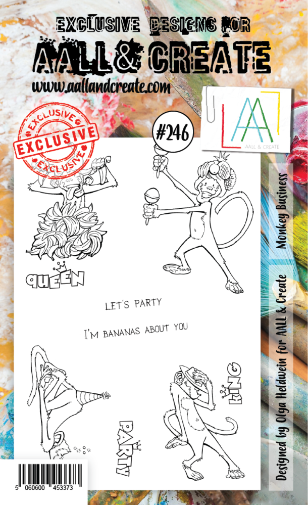 Aall and Create Stamp Set A6 Monkey Business (AALL-TP-246) (DISCONTINUED)