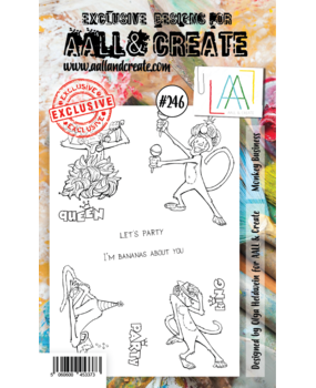 Aall and Create Stamp Set A6 Monkey Business (AALL-TP-246) (DISCONTINUED)