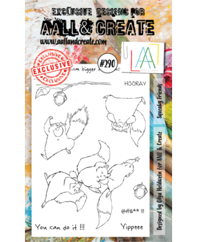 Aall and Create Stamp Set A6 Squeaky Friends (AALL-TP-290) (DISCONTINUED)
