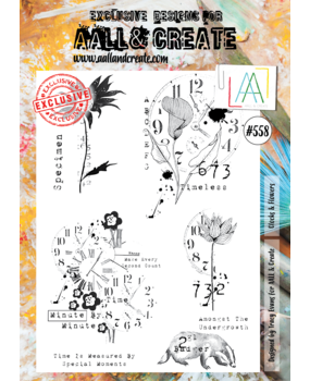 Aall and Create Stamp Set A4 Clocks & Flowers (AALL-TP-558) (DISCONTINUED) Aall and Create Stamp Set A4 Clocks & Flowers (AALL-TP-558) (DISCONTINUED)