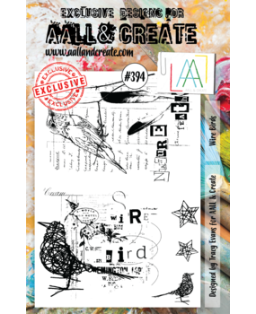 Aall and Create Stamp Set A5 Wire Birds (AALL-TP-394) (DISCONTINUED)