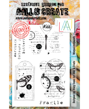 Aall and Create Stamp Set A5 Winged Fragments (AALL-TP-566) (DISCONTINUED)